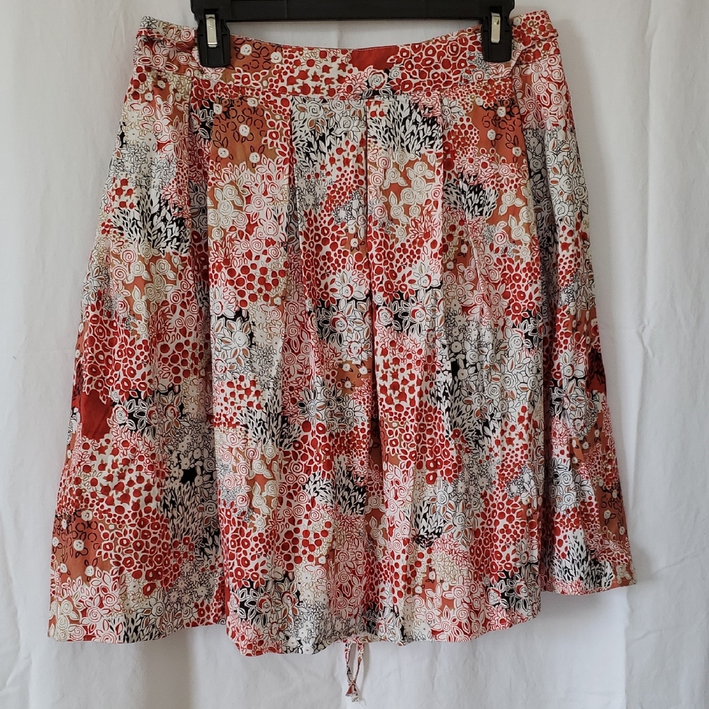 Max Studio Floral Skirt With Hidden Pockets
